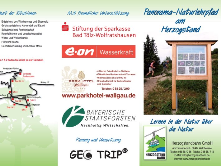 Naturlehrpfad Flyer, © Herzogstandbahn GmbH